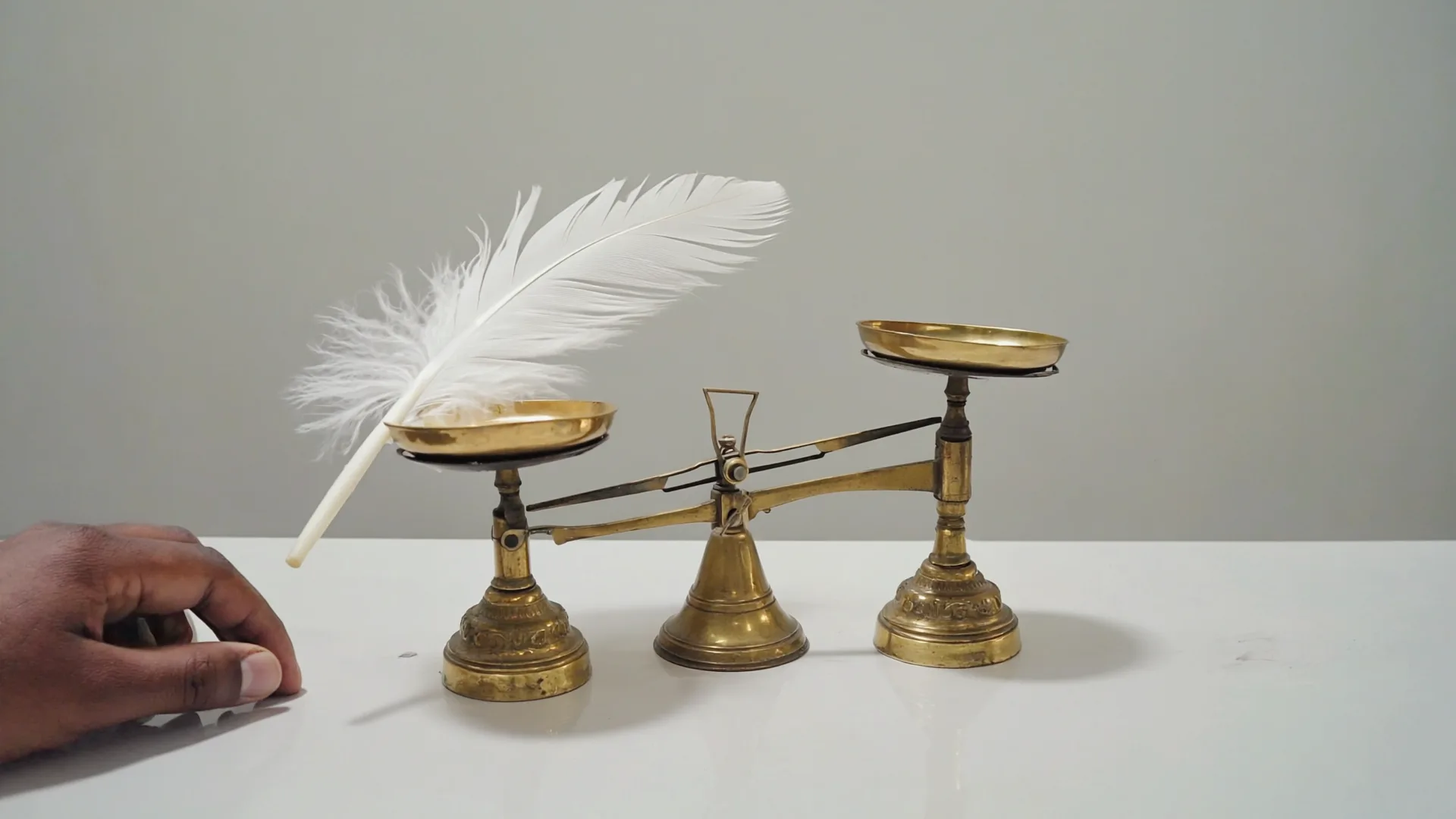 Balance scale with a single feather representing the uncertainty of microdosing Mounjaro doses Balance scale with a single feather representing the uncertainty of microdosing Mounjaro doses