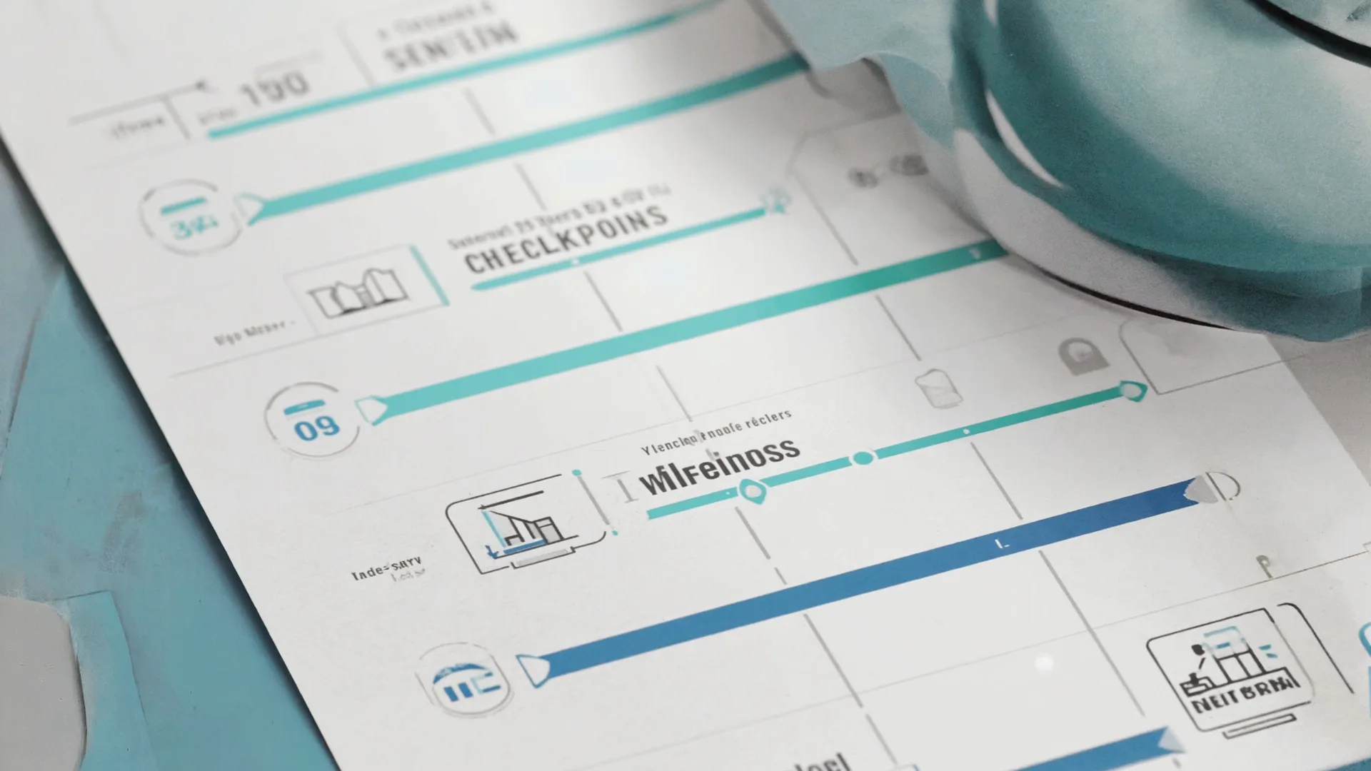 A timeline visualization showing life milestones and extended healthspan in a modern, clean design style.