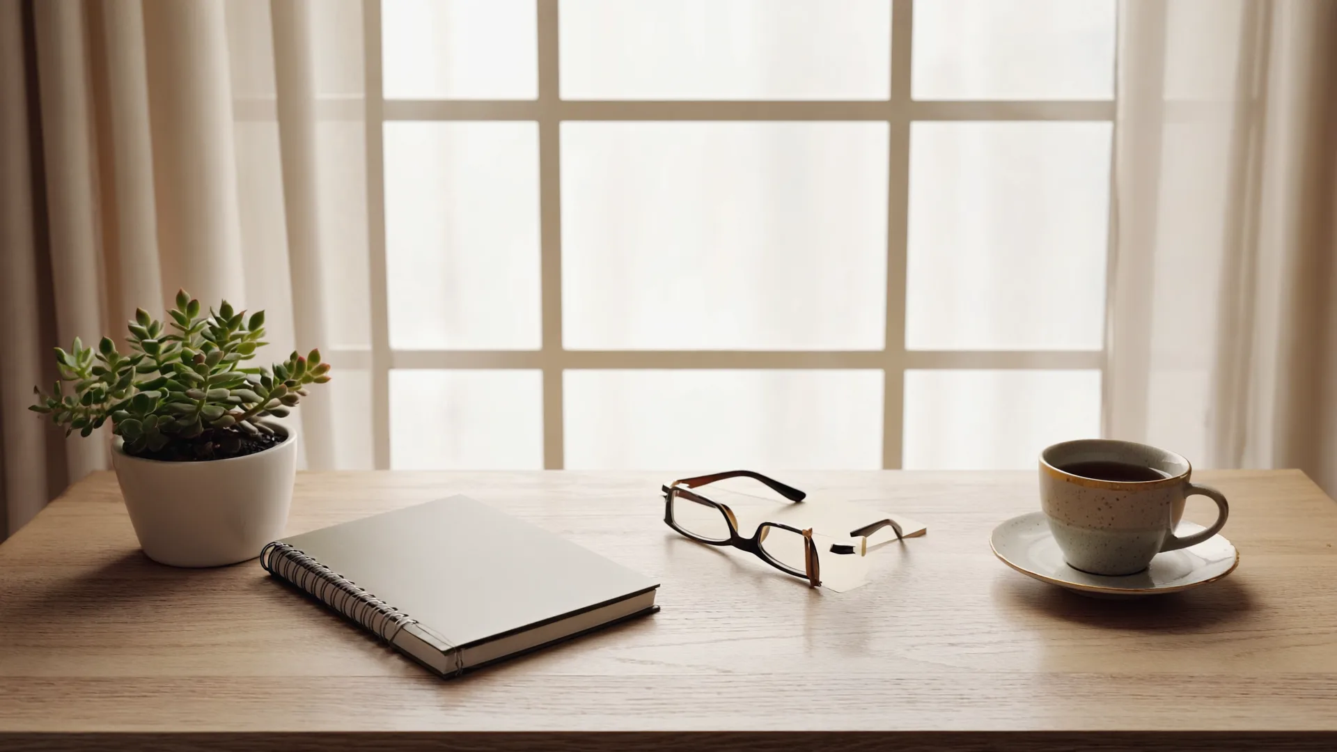 Weighing up a decision about treatment A person writing notes at a light wooden desk beside a laptop and a cup of tea